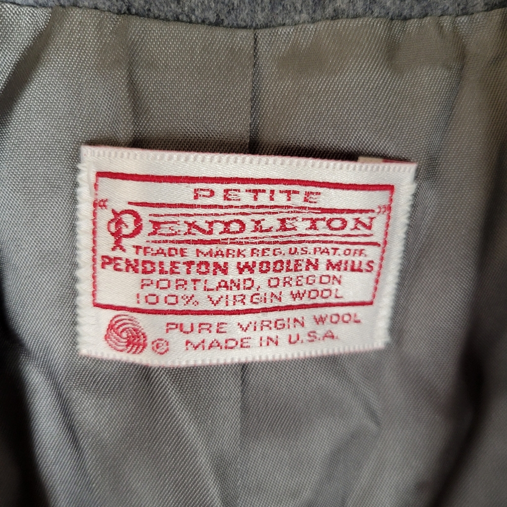 Pendleton Gray Wool 2 Button Blazer Jacket Women … - image 5